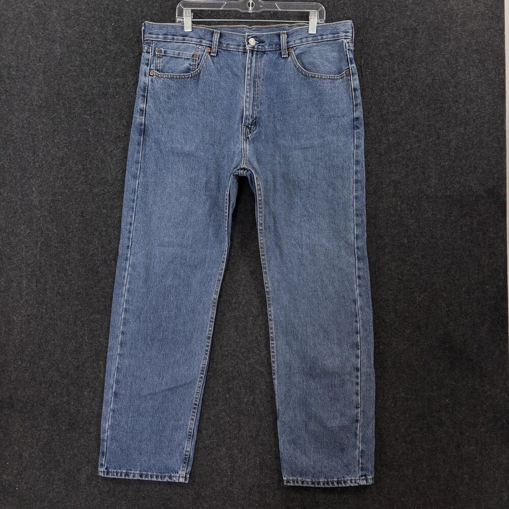 Levis 505 Jeans Men's 38x30 Blue Regular Fit Straight Leg Classic Denim Pants